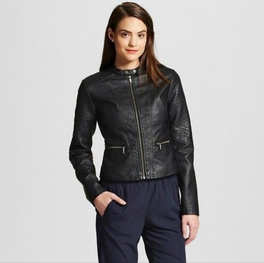 Xhilaration Faux Leather Moto Biker Jacket